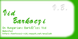 vid barkoczi business card